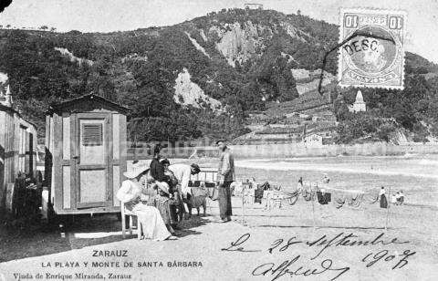 Zarautz. Hondartza eta Santa Barbara