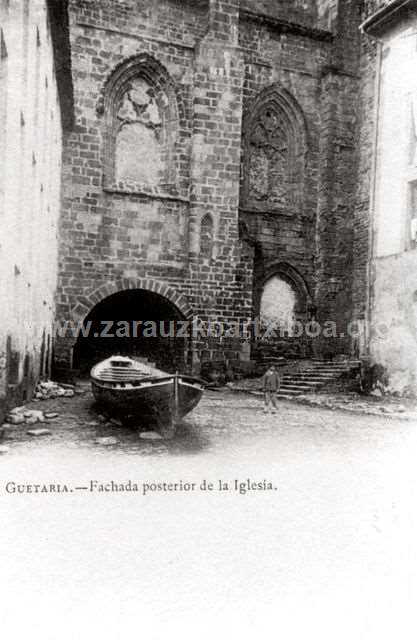 Guetaria. Fachada posterior de la Iglesia