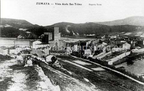 Zumaia, San Telmotik begiratuta.