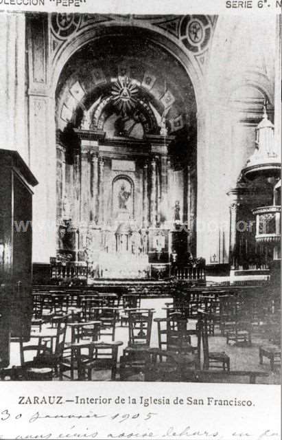 Zarauz. El interior de la Iglesia de San Francisco