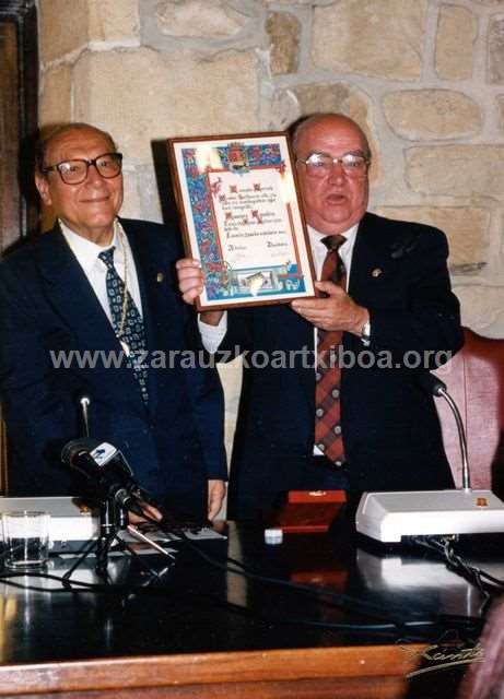 Francisco Escudero, Imanol Urbieta eta Joxe Antonio Azpeitiari omenaldia, 1996