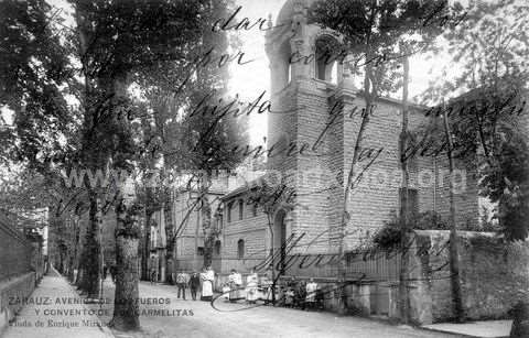 Zarautz. Avenida de los Fueros y Convento de Carmelitas