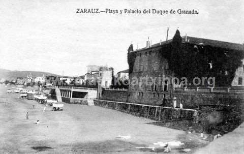 Zarautz: hondartza eta Granadako dukearenn jauregia