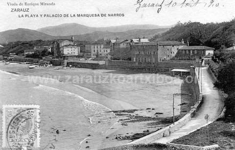 Zarautz: hondartza eta Narrosko markesaren jauregia