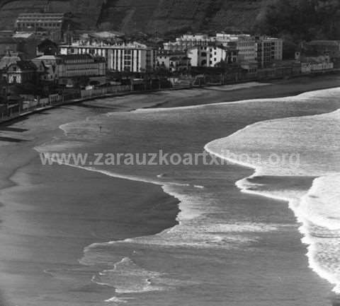 Panorámica de la playa de Zarautz