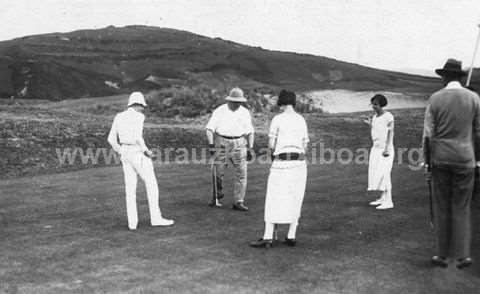 Familia Real española en el club de golf de Zarautz