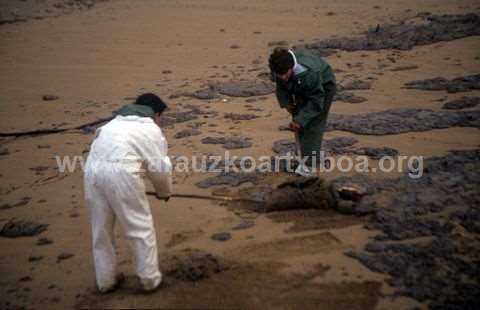 Txapapote en la playa de Zarautz