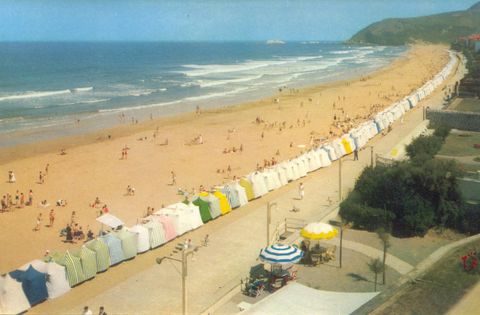 Zarauz. Vista general de la playa.