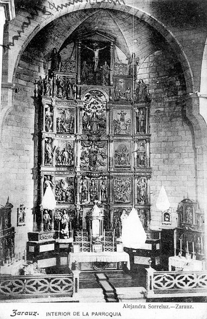 Zarautz. Interior de la parroquia