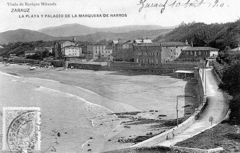 Zarautz: hondartza eta Narrosko markesaren jauregia