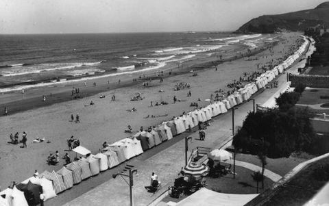 Zarauzko hondartzaren panoramika