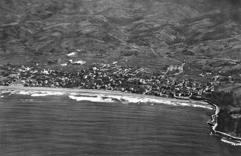 Vista aérea del pueblo de Zarautz