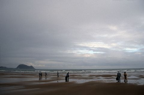 Txapapote en la playa de Zarautz