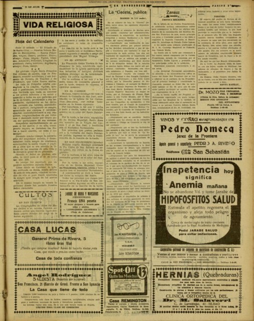 Crónica religiosa