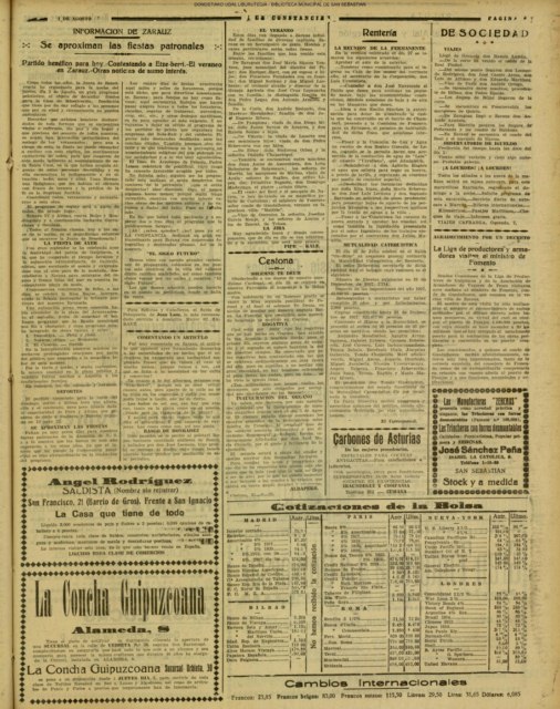 Información de Zarauz: El veraneo