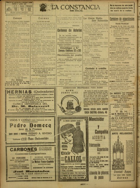 La velada de hoy
