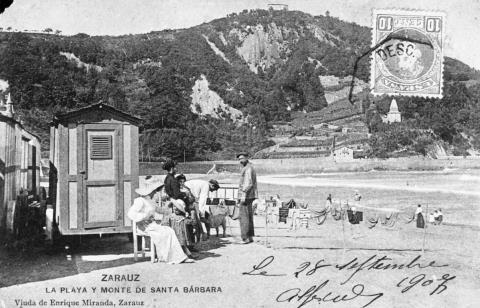 Zarautz. Hondartza eta Santa Barbara