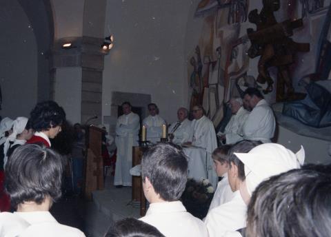 Entronización Virgen de Aránzazu en ermita de San Pelayo